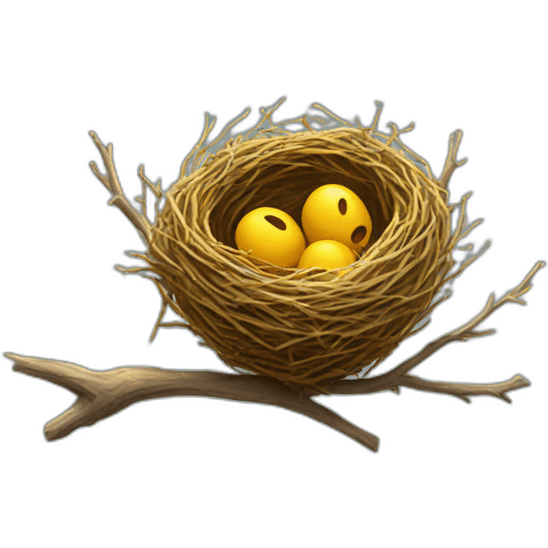 Golden twig nest emoji