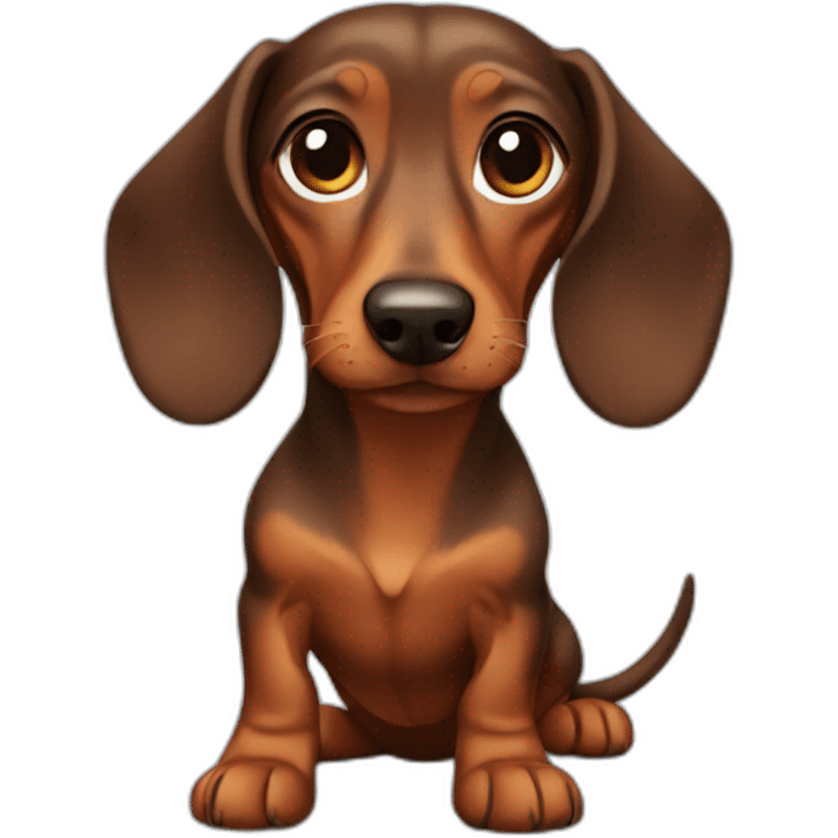 brown dachshund emoji