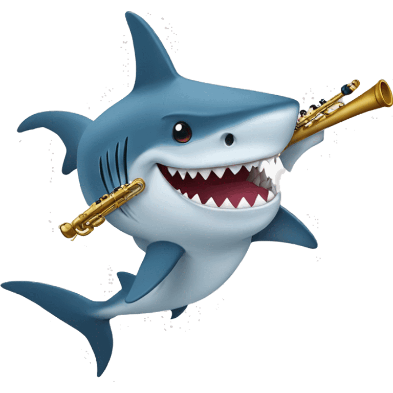 shark with flute emoji