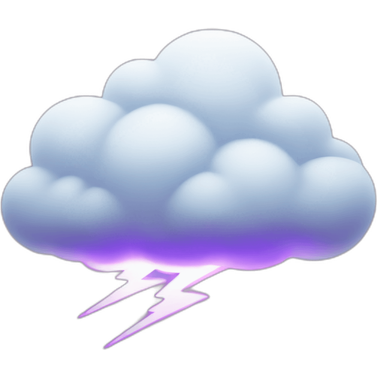 cloud with purple lightning emoji