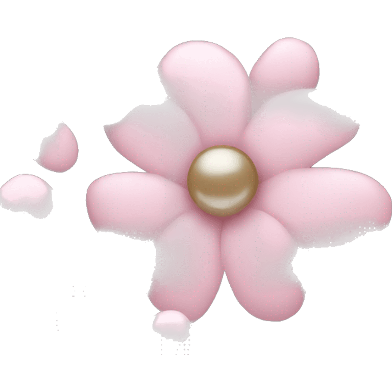 Pearl light pink flower emoji