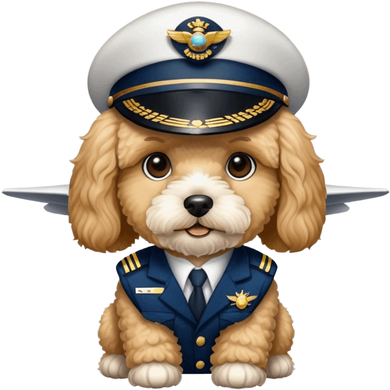 Maltipoo airplane pilot emoji