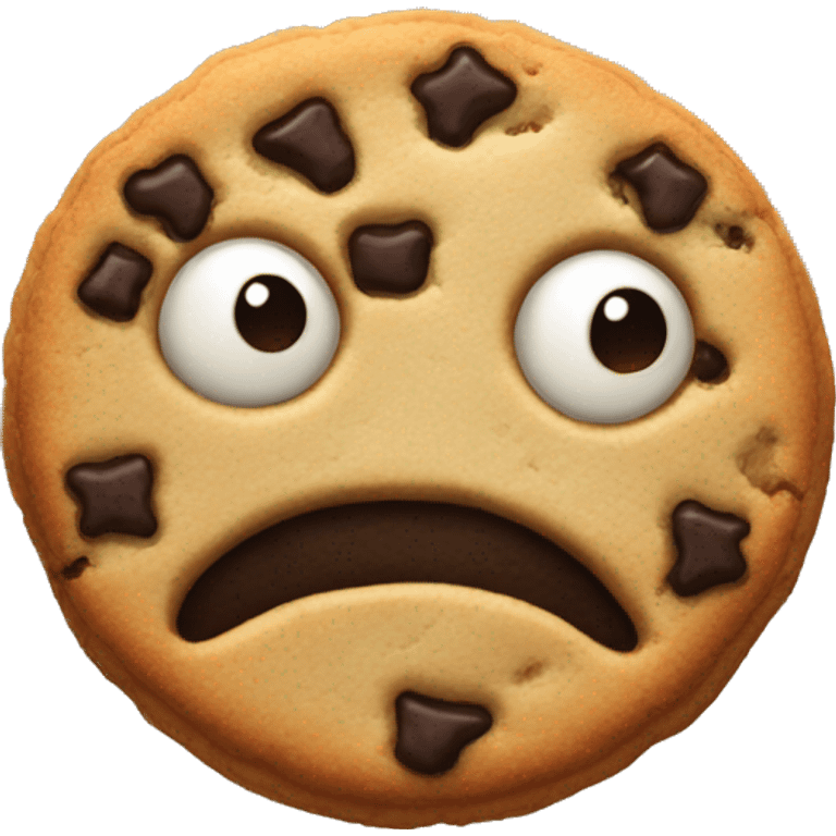 cookie with spooky emoji