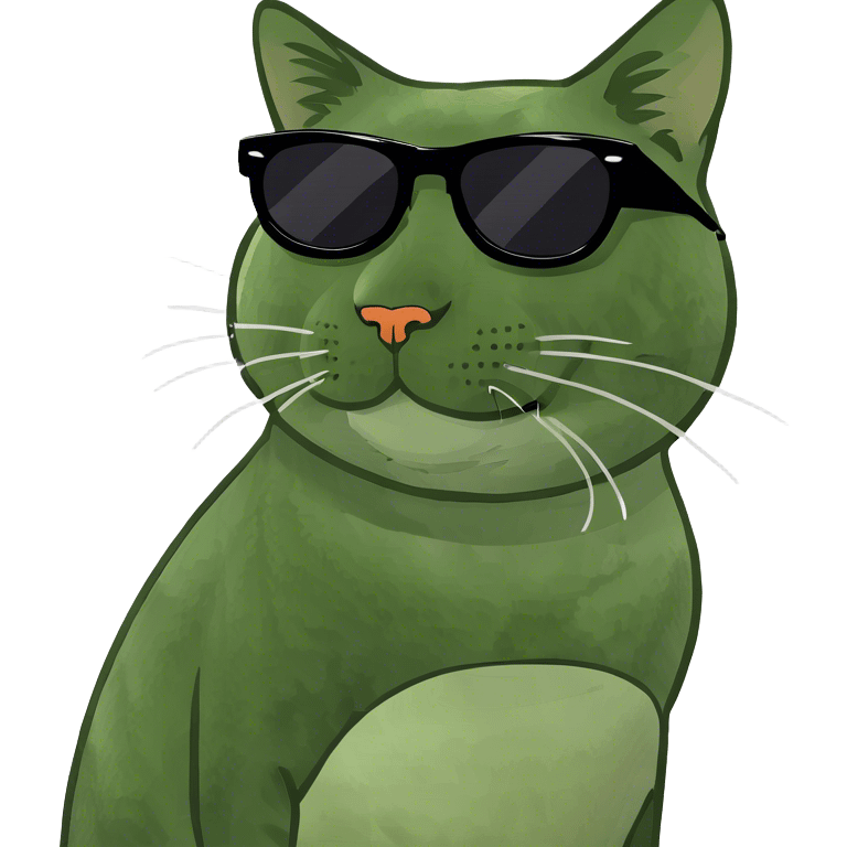 Cat with sunglasses emoji