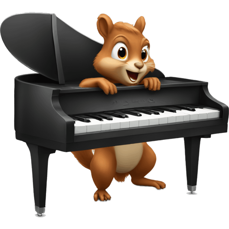 Squirrel play piano  emoji