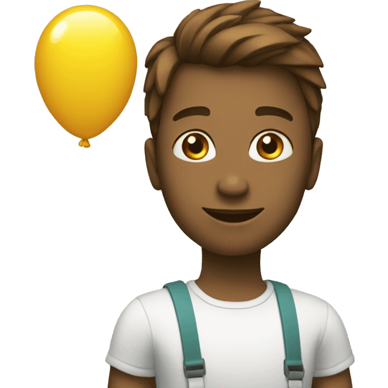 Moi, avec un ballon emoji