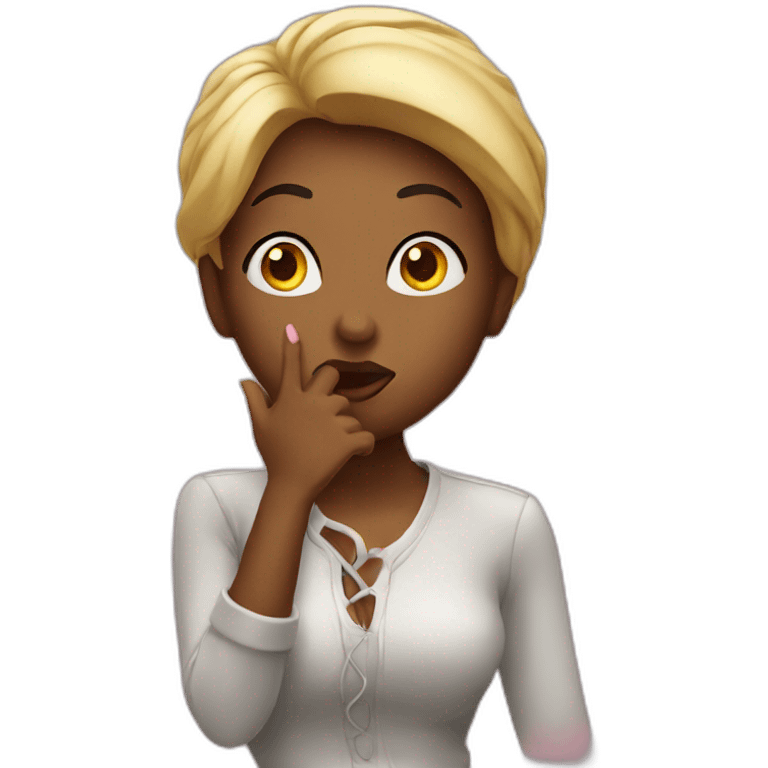 woman blowing kiss emoji