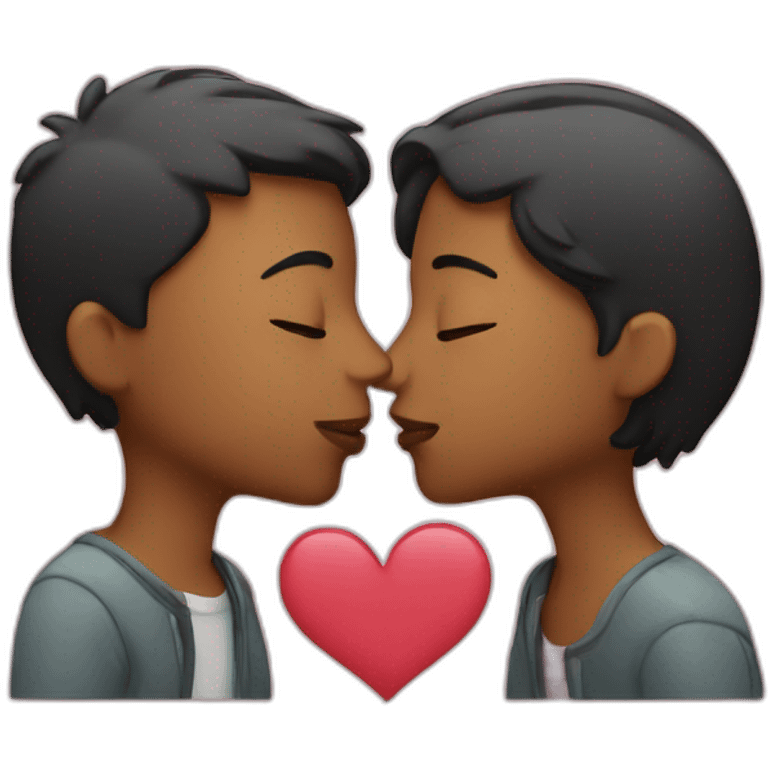 two people kissing emoji