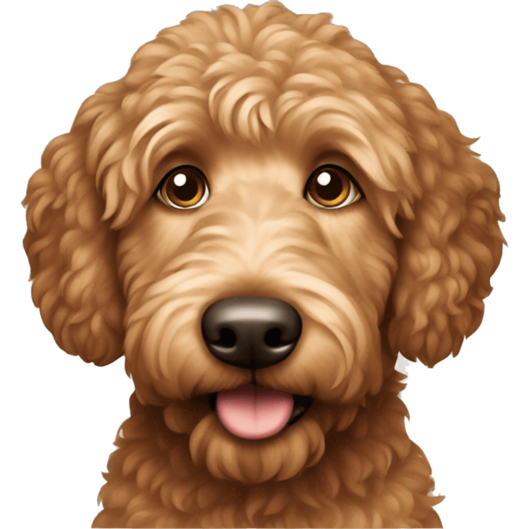 brown golden doodle dog emoji