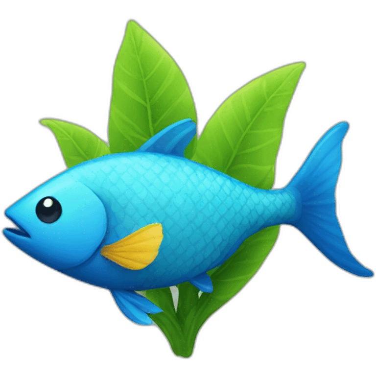 Fish and plant  emoji