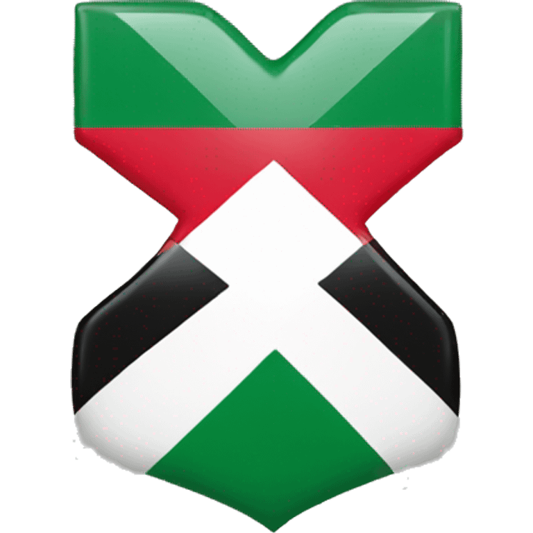 Cross over Palestine flag  emoji