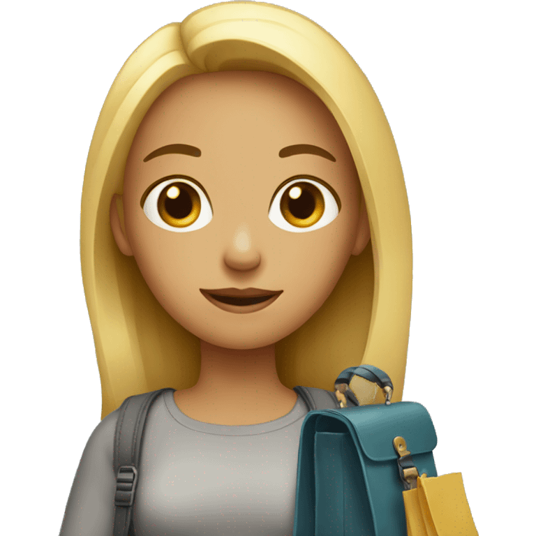 Girl with bag emoji