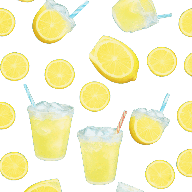 Lemonade in cup with ice emoji