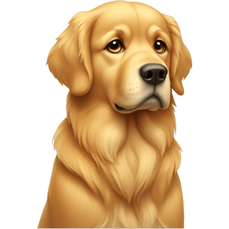 Golden retriever looking sad emoji