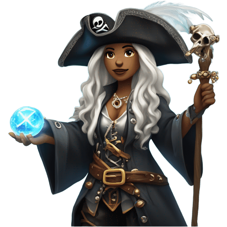 Pirate sorceress white emoji