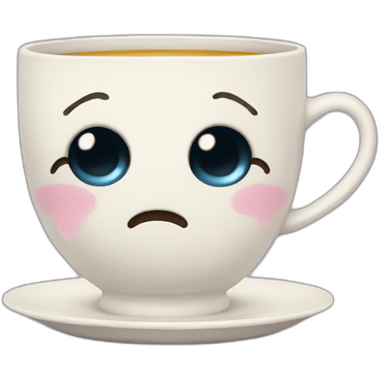 Crying sad cute teacup emoji