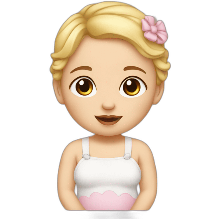 cradle white baby-girl emoji