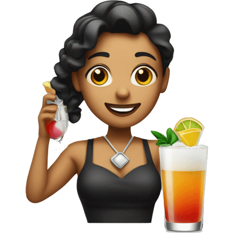 barmaid shaking a cocktail emoji