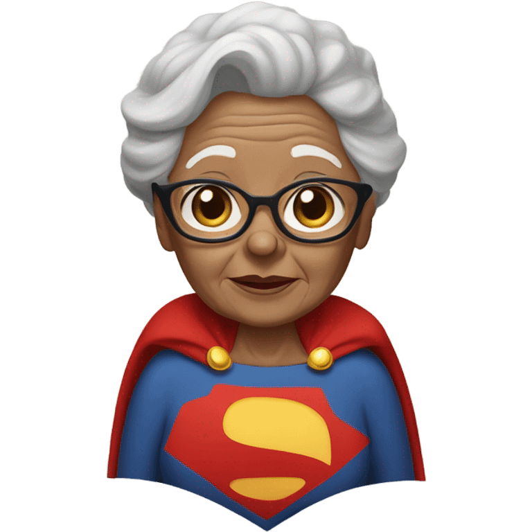 grandma superman emoji