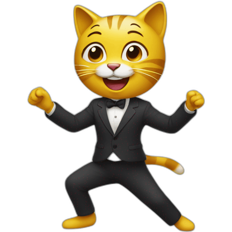 Un chat qui danse emoji