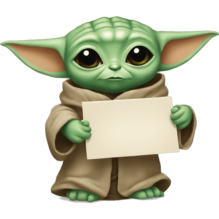  baby yoda holding a blocking sign emoji