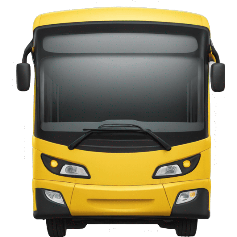 Autobús amarillo feo emoji