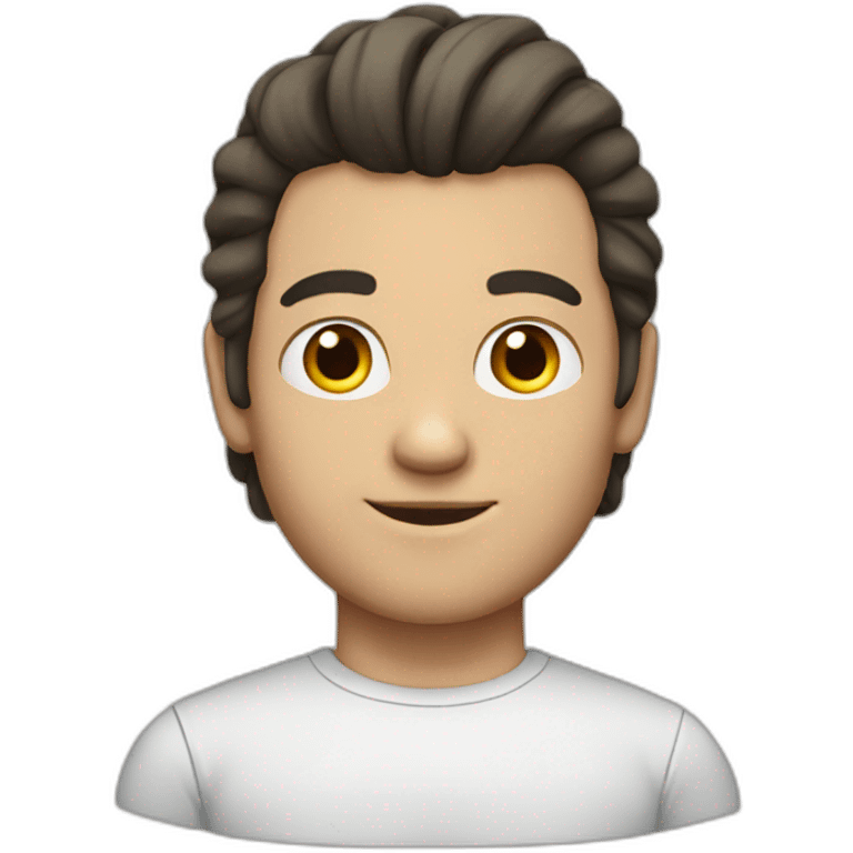 white man with dark hair and pony tail emoji