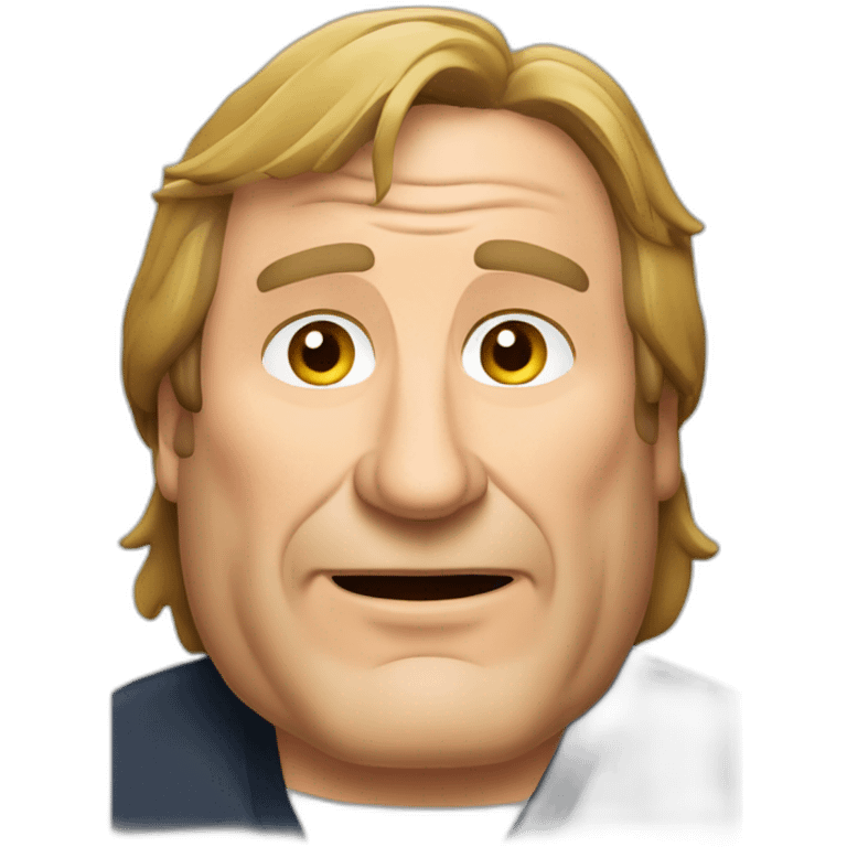 Gérard Depardieu with beer emoji