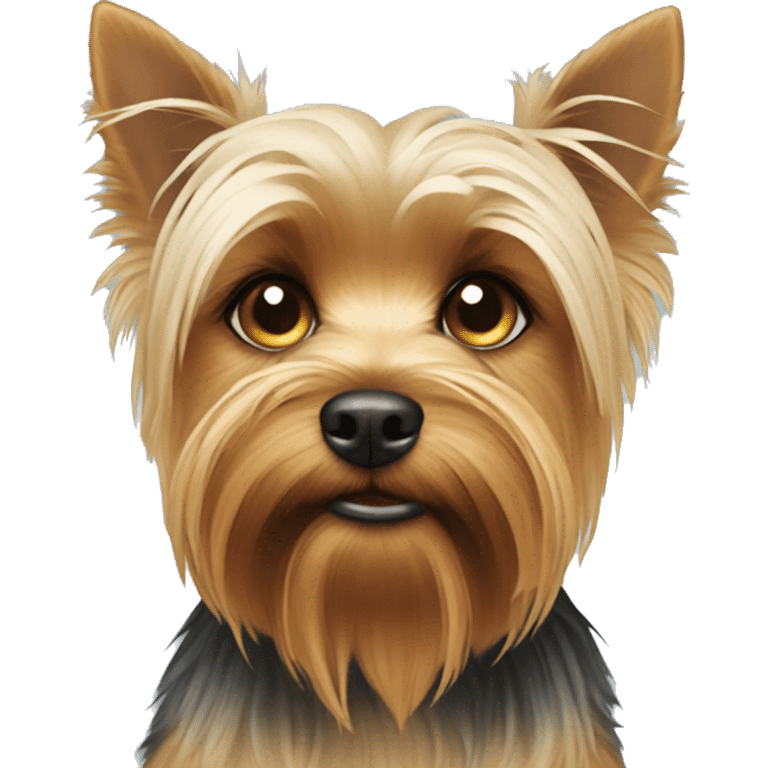 Yorkshire Terrier face with sad watery eyes emoji