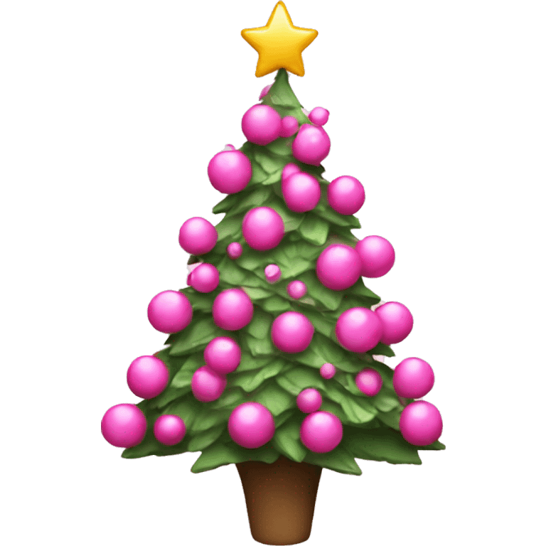 pink christmas tree  emoji