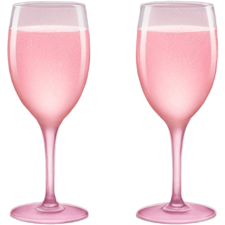 Pink champagne in glasses emoji