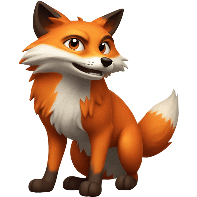 kawaii fox furious emoji