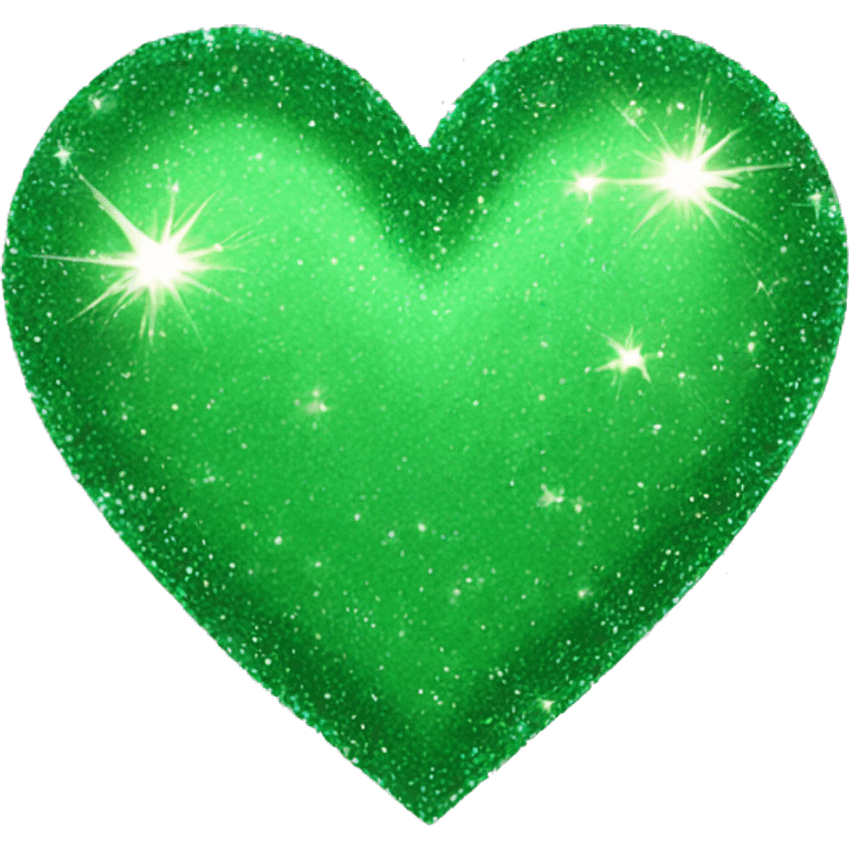 Green sparkle heart emoji