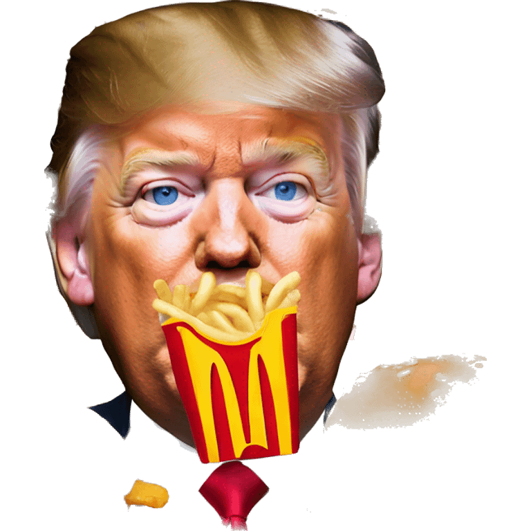 donald trump eating mcdonalds emoji