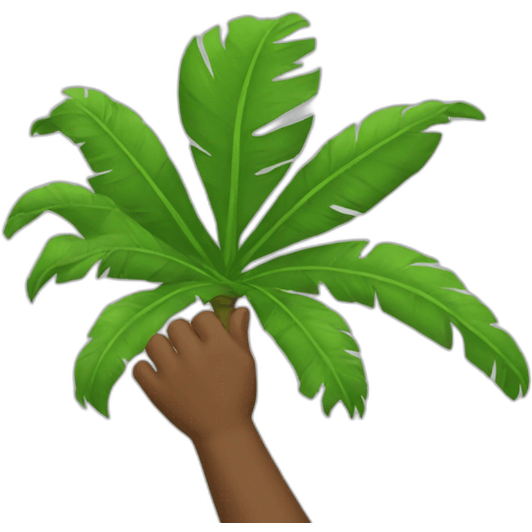 palm pushing away emoji