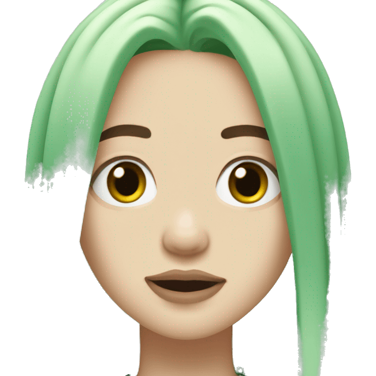 billie eilish with green hair emoji