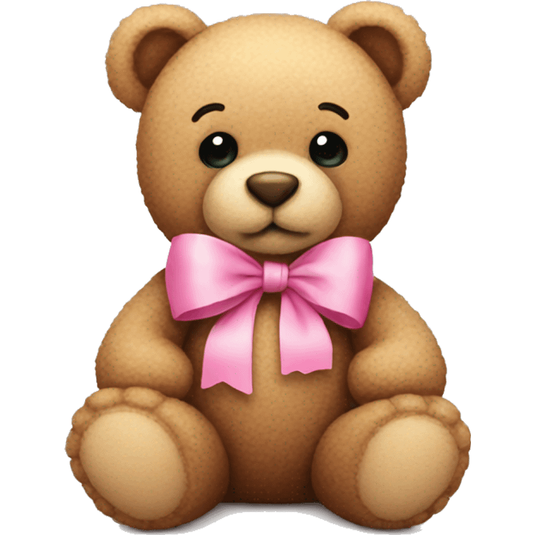 teddy with pink bow emoji