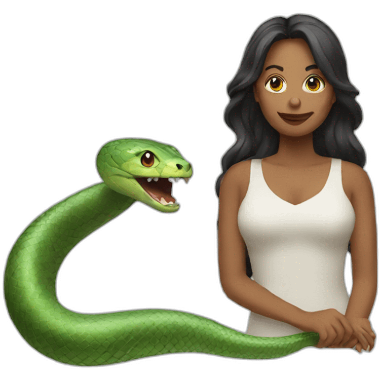 woman with snake hire emoji