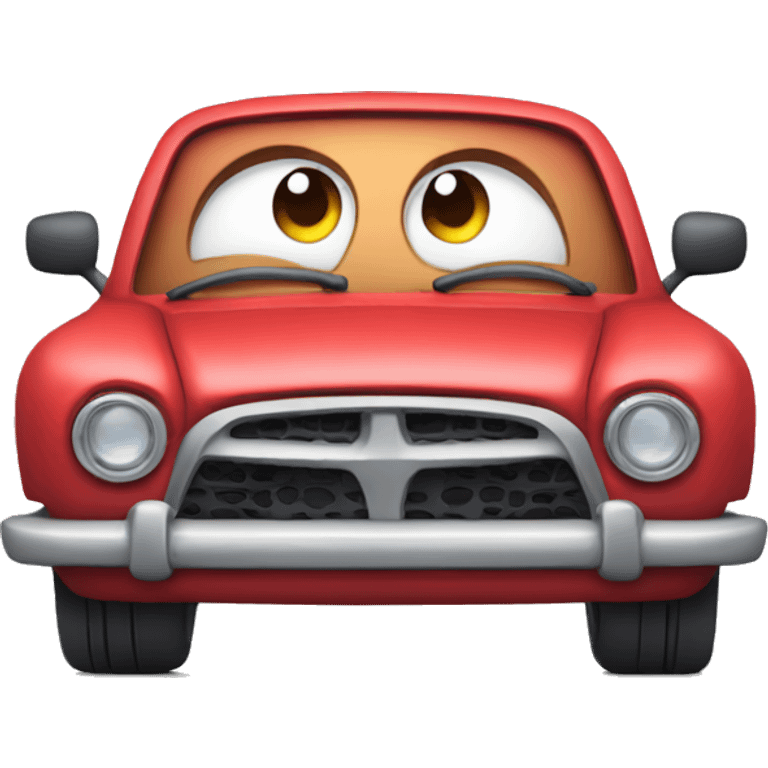 car with flexed arms emoji