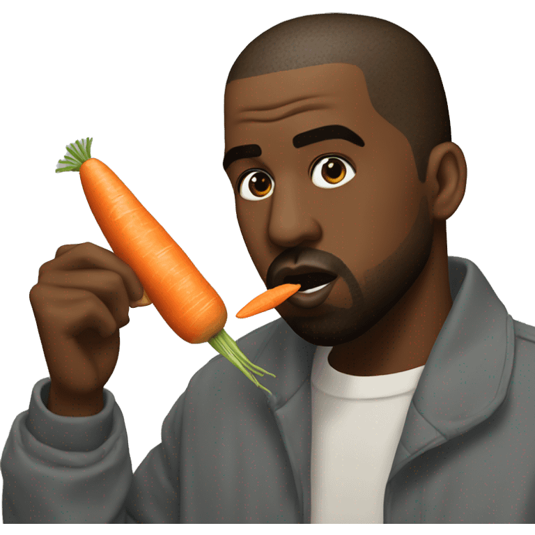 Kanye west eating a carrot  emoji