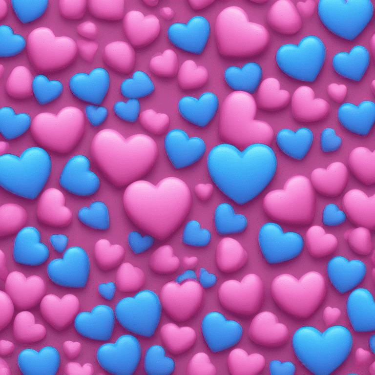 Hot Blue pink heart emoji