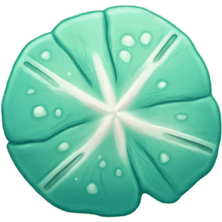 Teal sand dollar  emoji