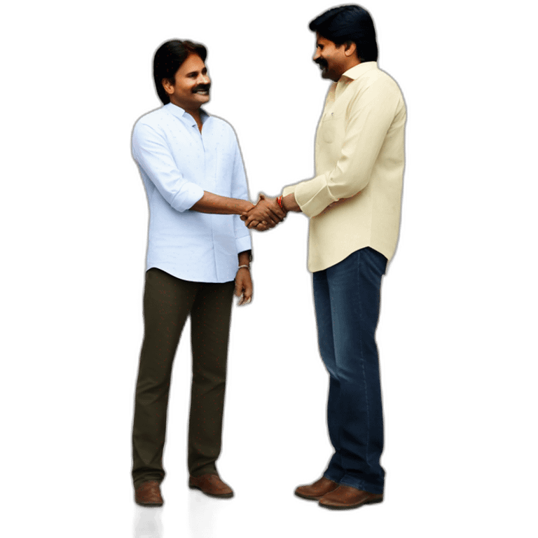 Pawan Kalyan shake hand with Jagan Mohan reddy emoji