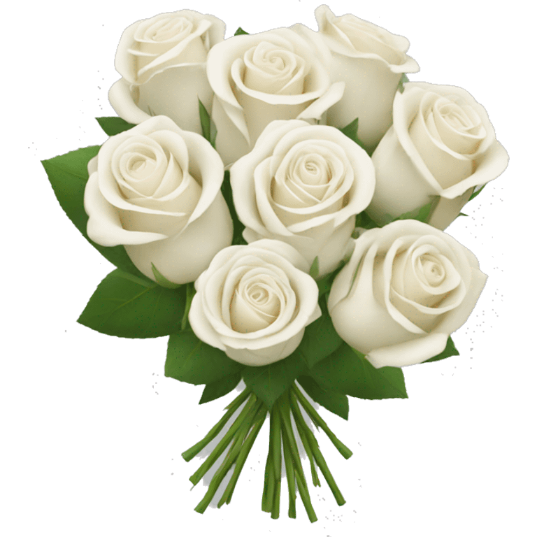 bouquet of white roses emoji