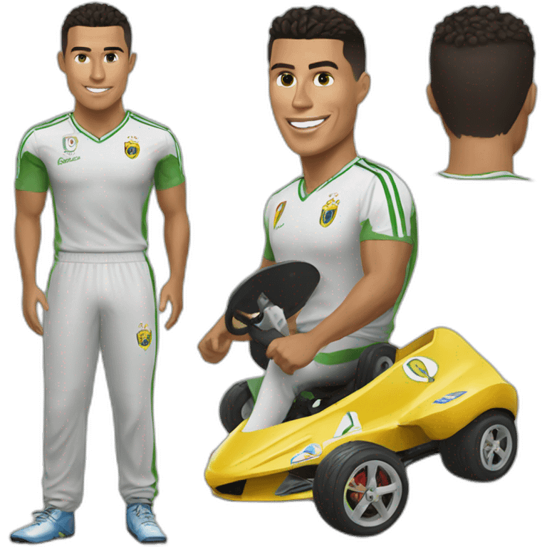 ronaldo qui fait du kart emoji