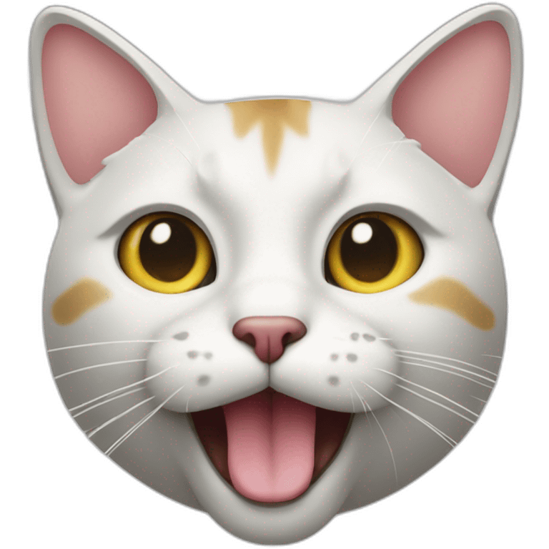 Cat with dollar tongue emoji