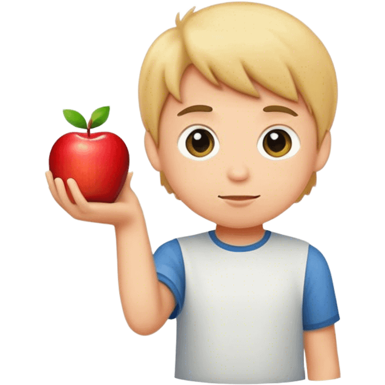 Apple with boy emoji