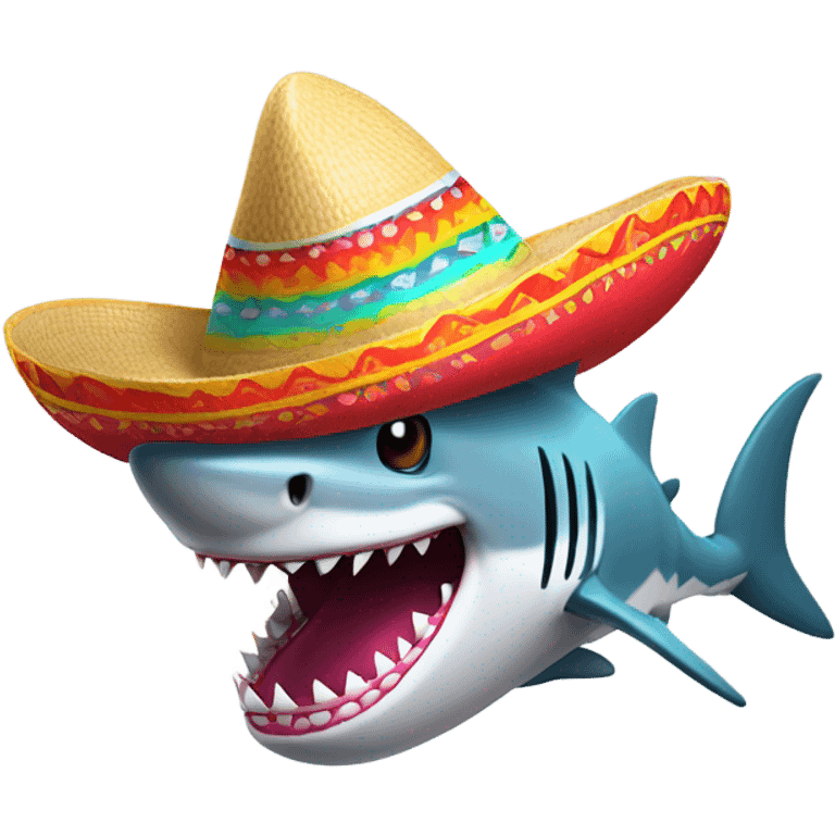 Shark with sombrero  emoji