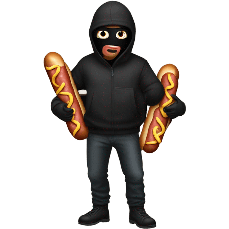 Burglar with sack full of hotdogs emoji