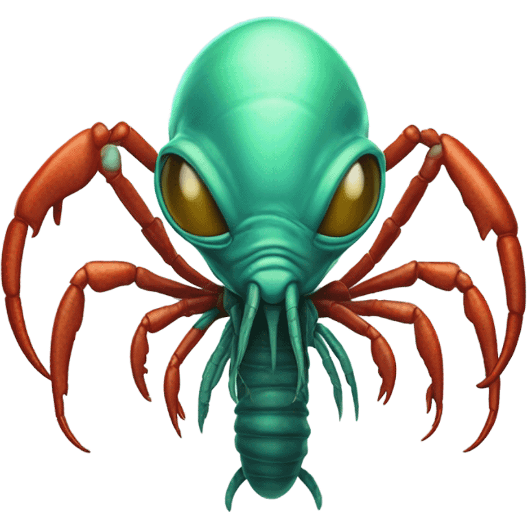 a alien male humman hybrid lobster alien full front view emoji